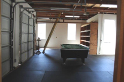 Garage and pool table